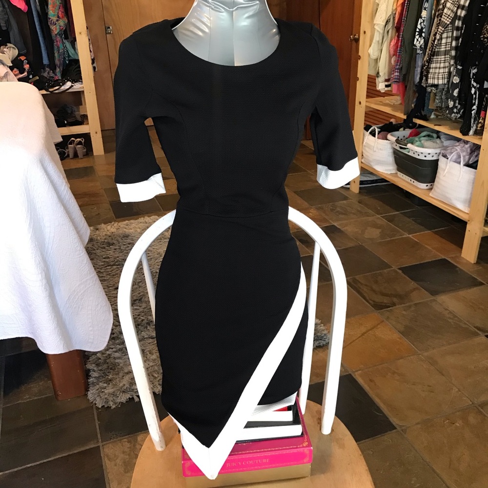 Black and white asymmetrical Fashion Nova dress